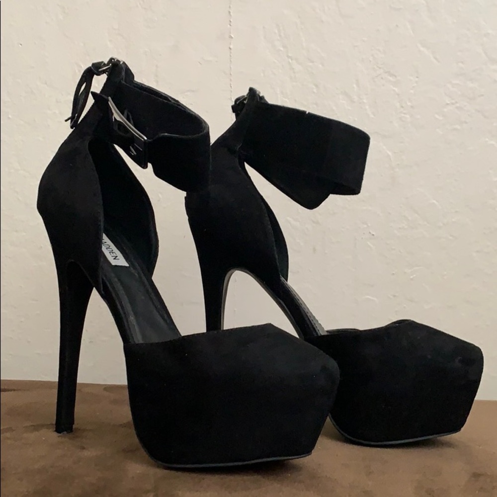 Black Suede Steve Madden Heels